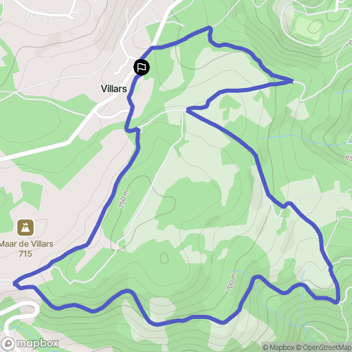 Chamalières : carte du parcours de randonnée - France