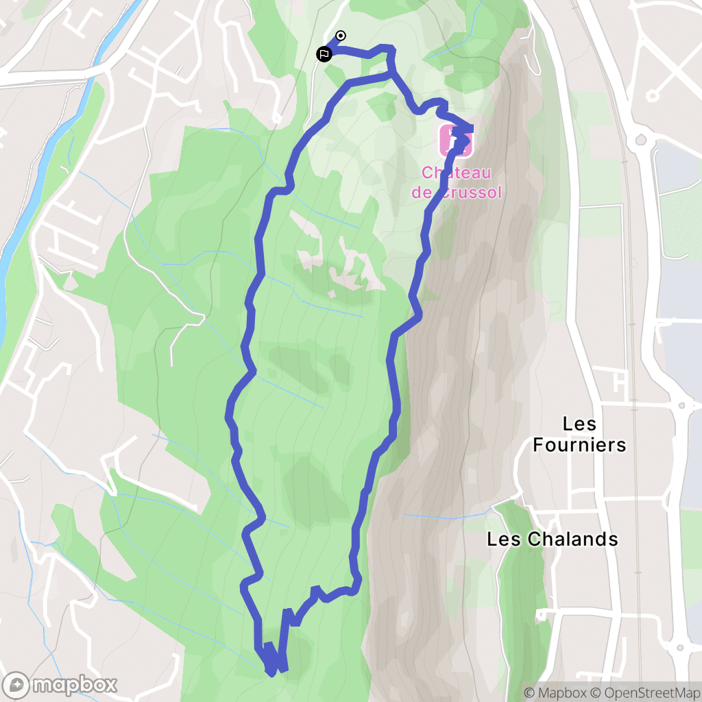 Saint-Péray : carte du parcours de randonnée - France