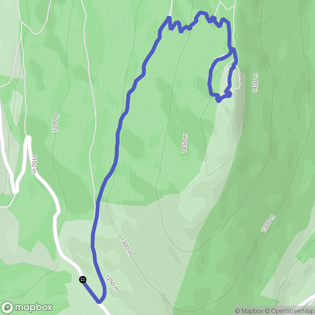 Gresse-en-Vercors : carte du parcours de randonnée - France