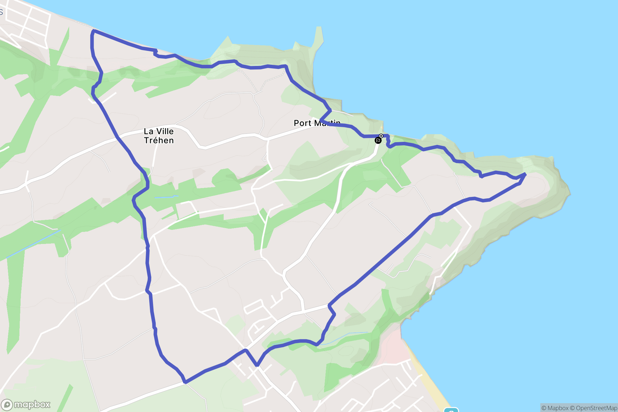 Plérin : carte du parcours de randonnée - France