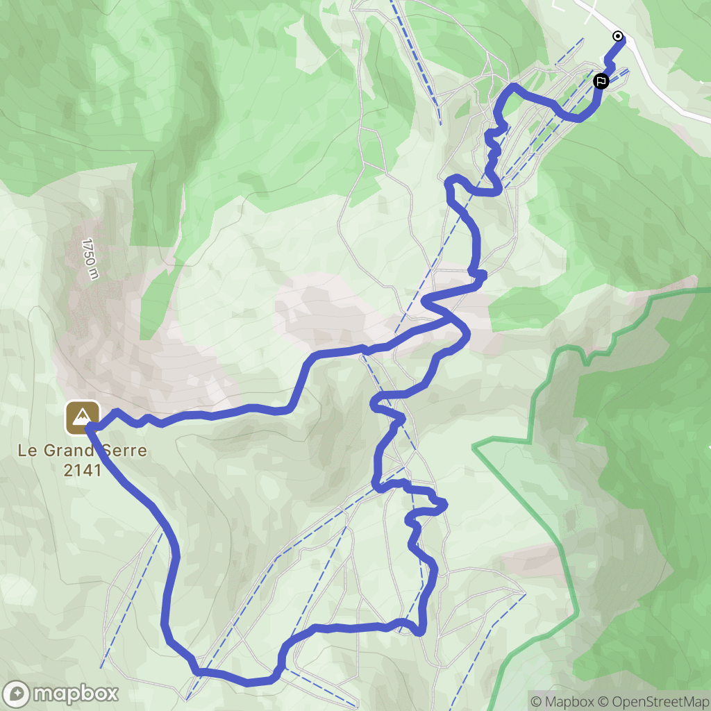 La Morte : carte du parcours de randonnée - France