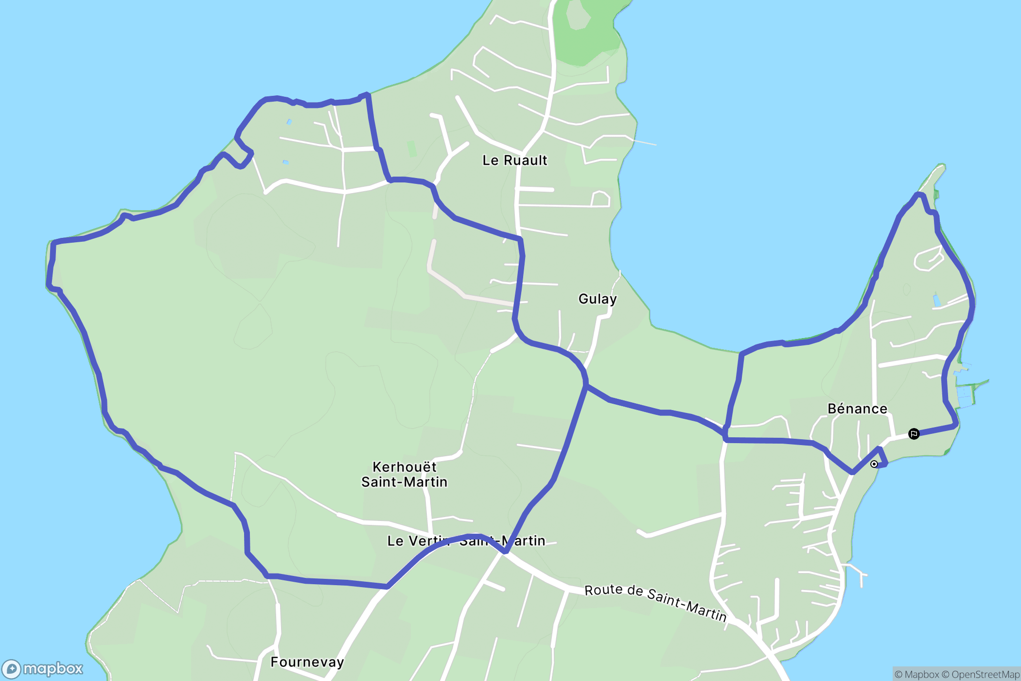 Sarzeau : carte du parcours de randonnée - France