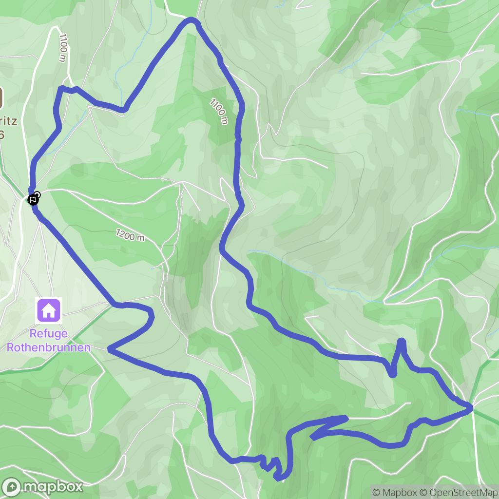 Luttenbach-près-Munster : carte du parcours de randonnée - France