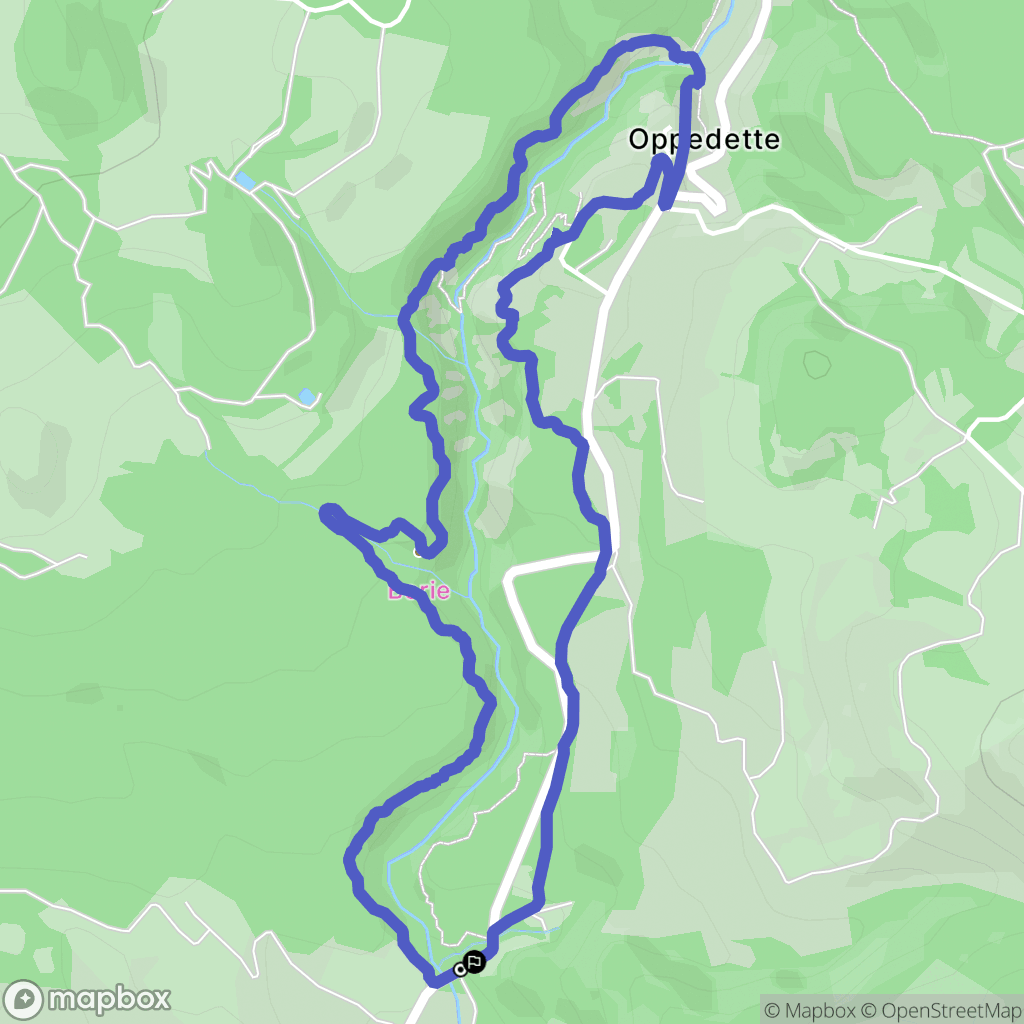 Oppedette : carte du parcours de randonnée - France