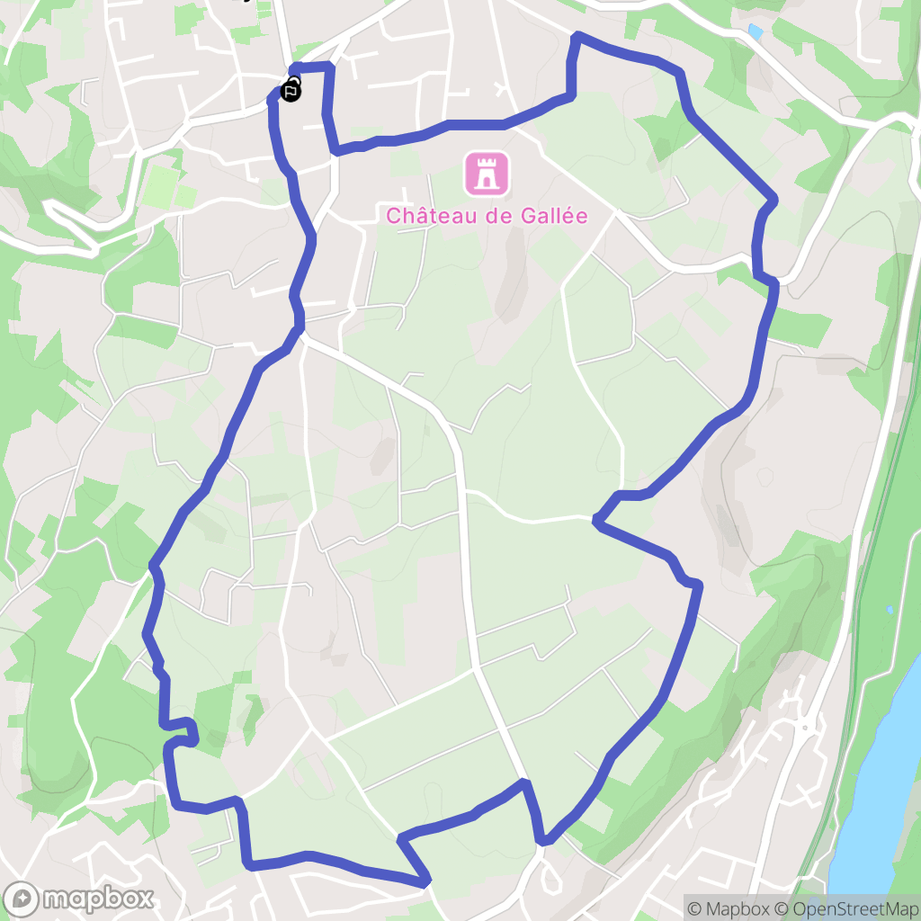 Millery : carte du parcours de randonnée - France