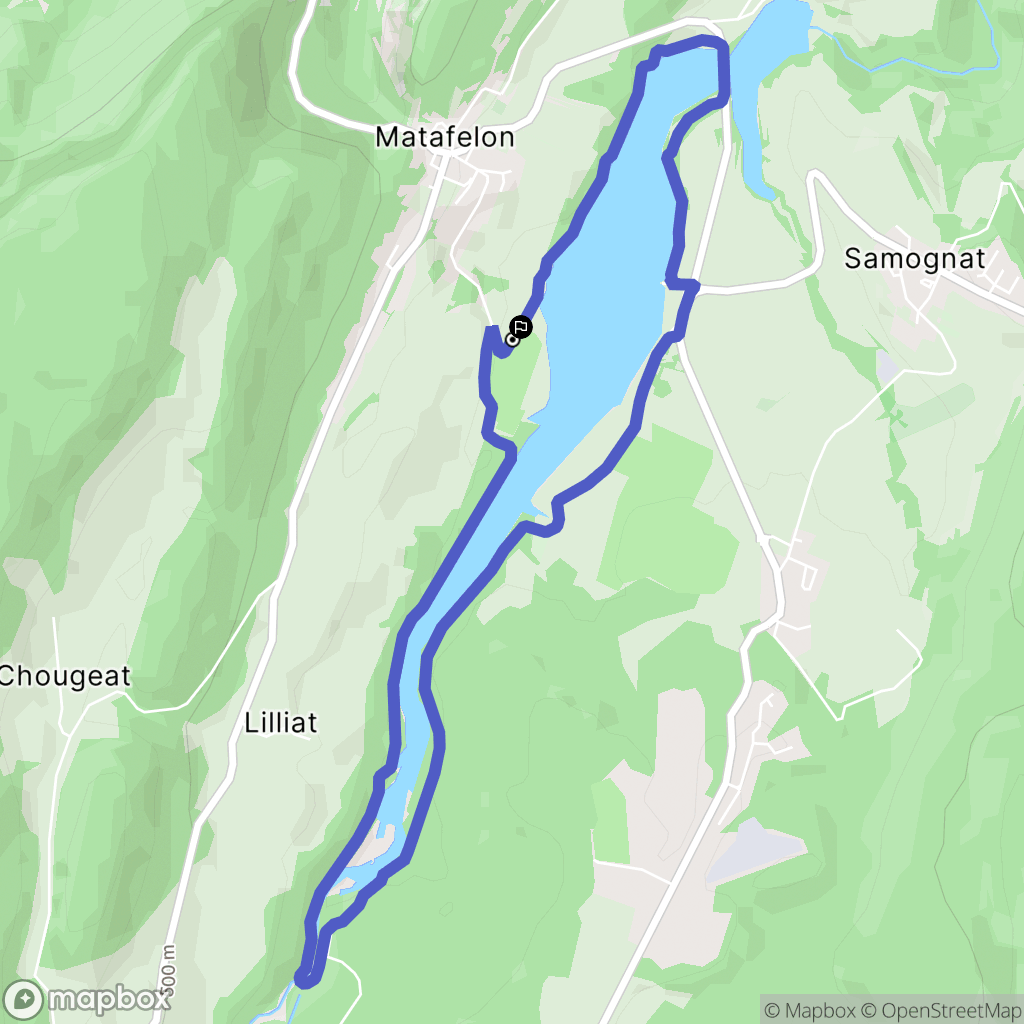 Matafelon-Granges : carte du parcours de randonnée - France