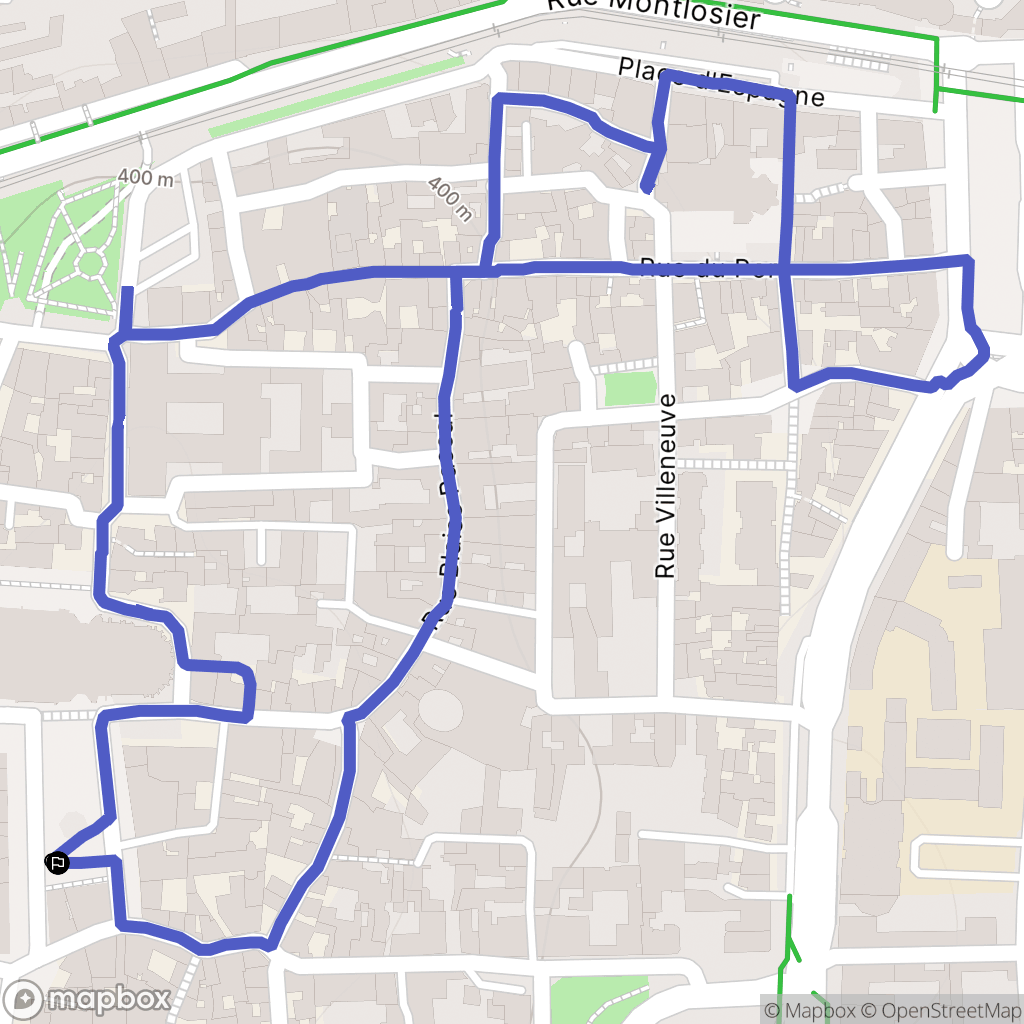 Clermont-Ferrand : carte du parcours de randonnée - France