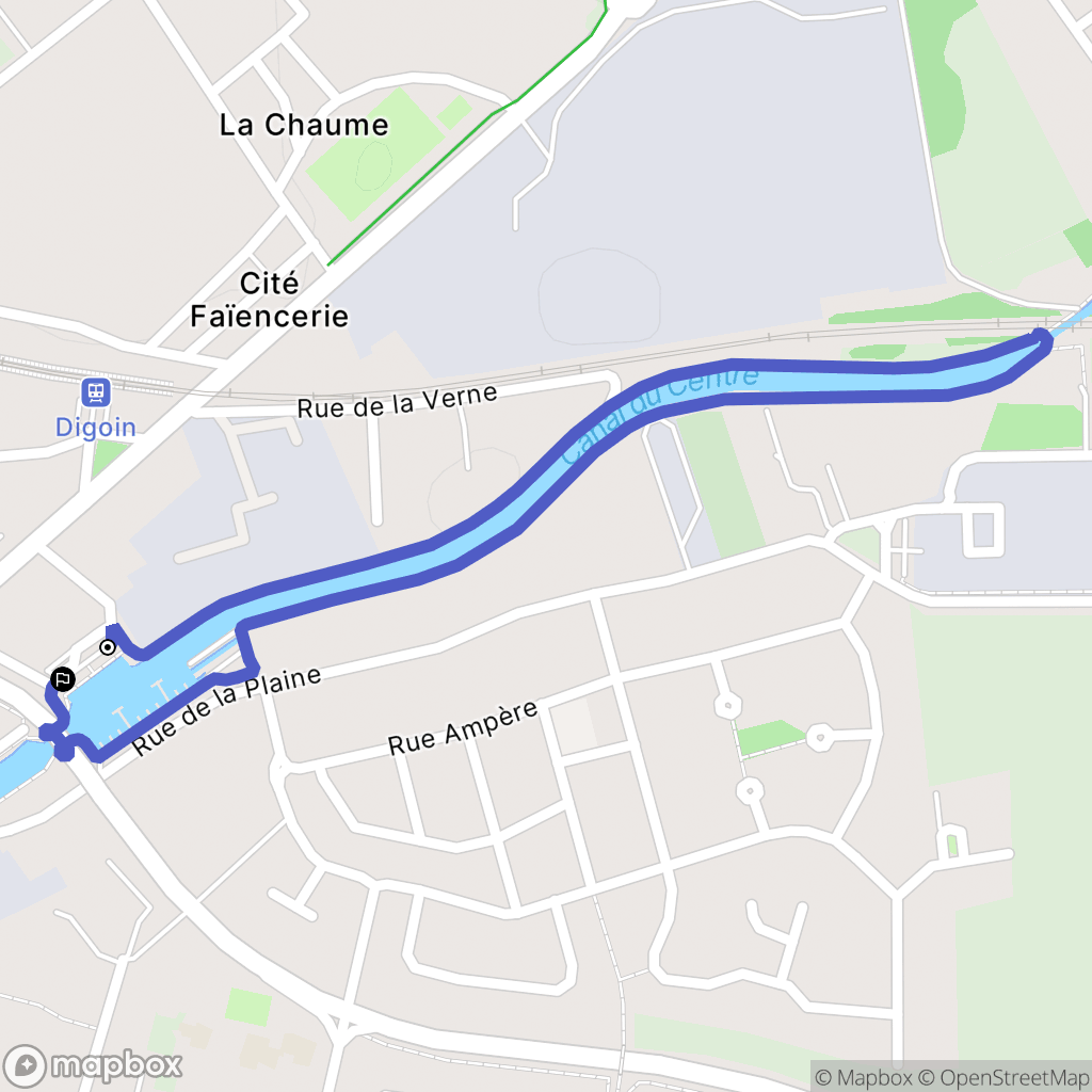 Digoin : carte du parcours de randonnée - France