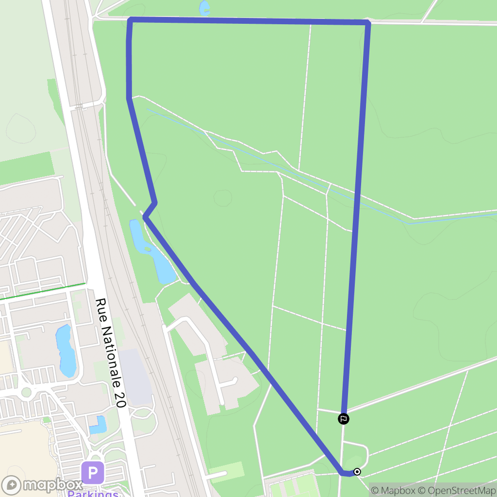 Saran : carte du parcours de randonnée - France