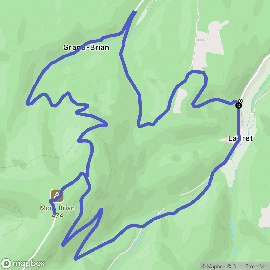 Grane : carte du parcours de randonnée - France