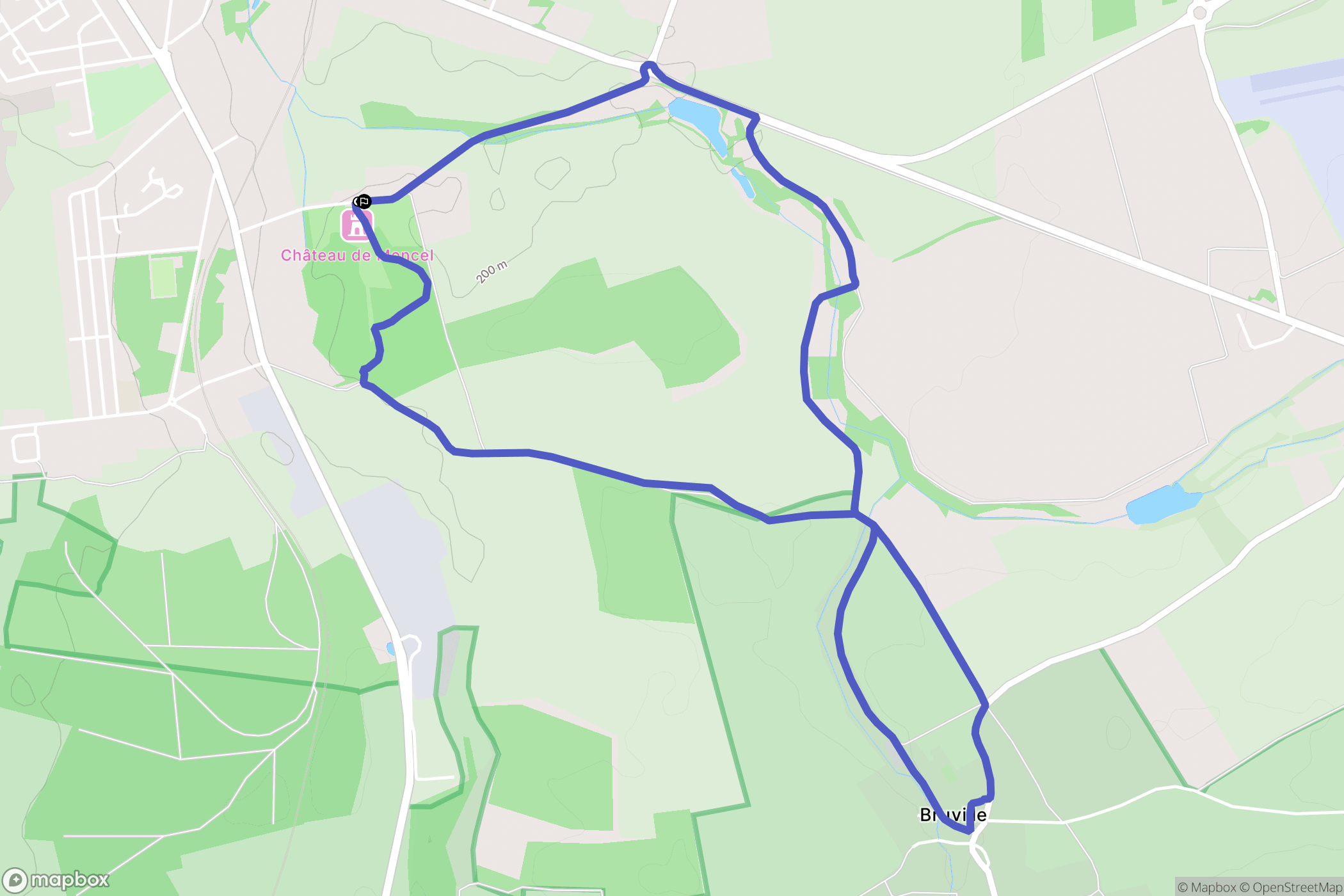 Jarny : carte du parcours de randonnée - France
