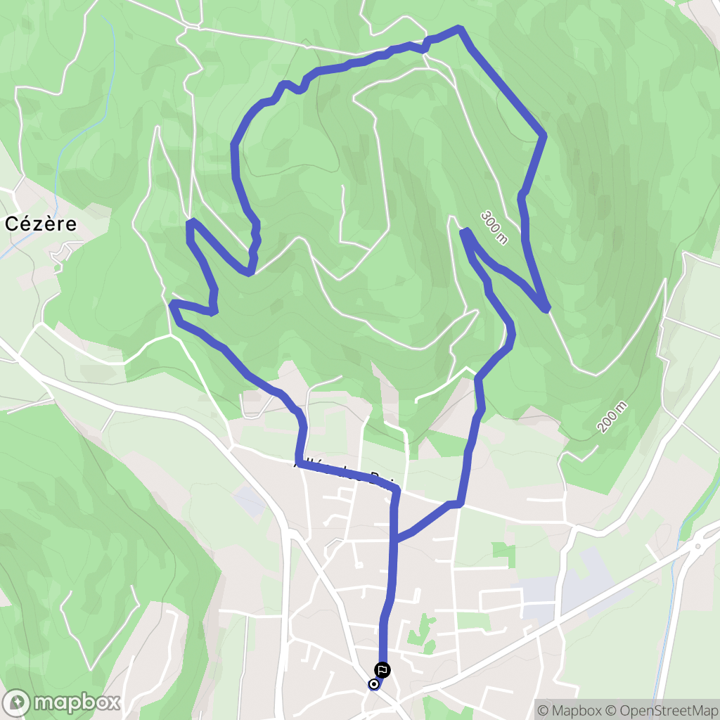 Sauzet : carte du parcours de randonnée - France