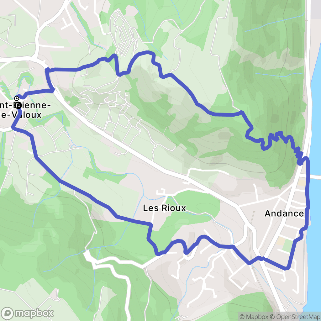 Saint-Etienne-de-Valoux : carte du parcours de randonnée - France