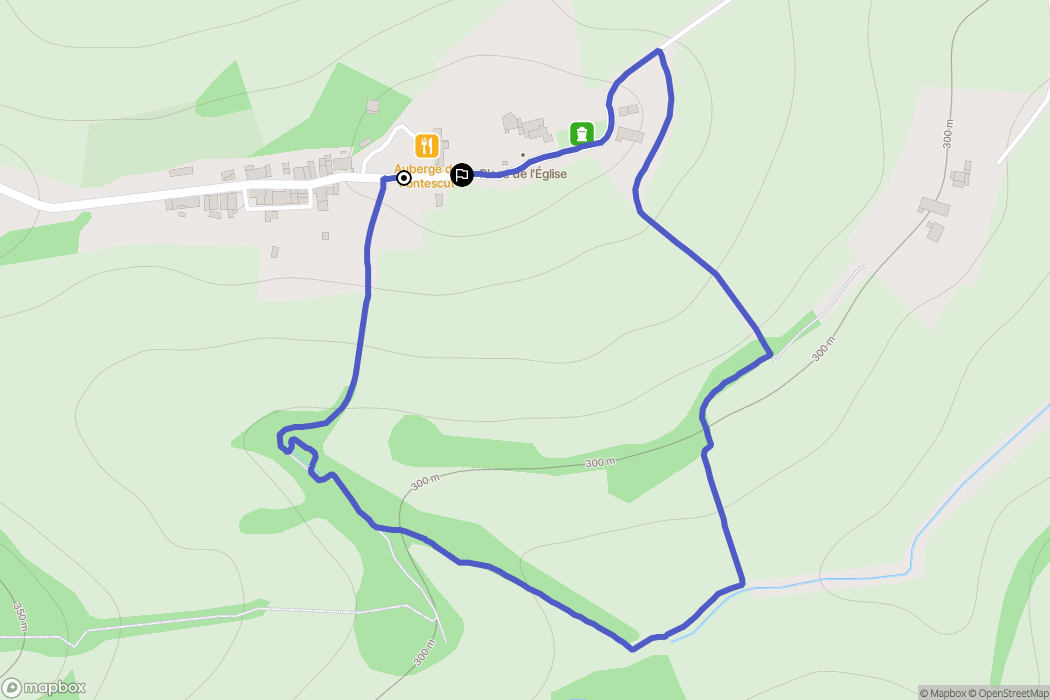 Sieuras : carte du parcours de randonnée - France