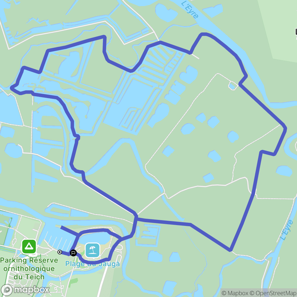 Biganos : carte du parcours de randonnée - France