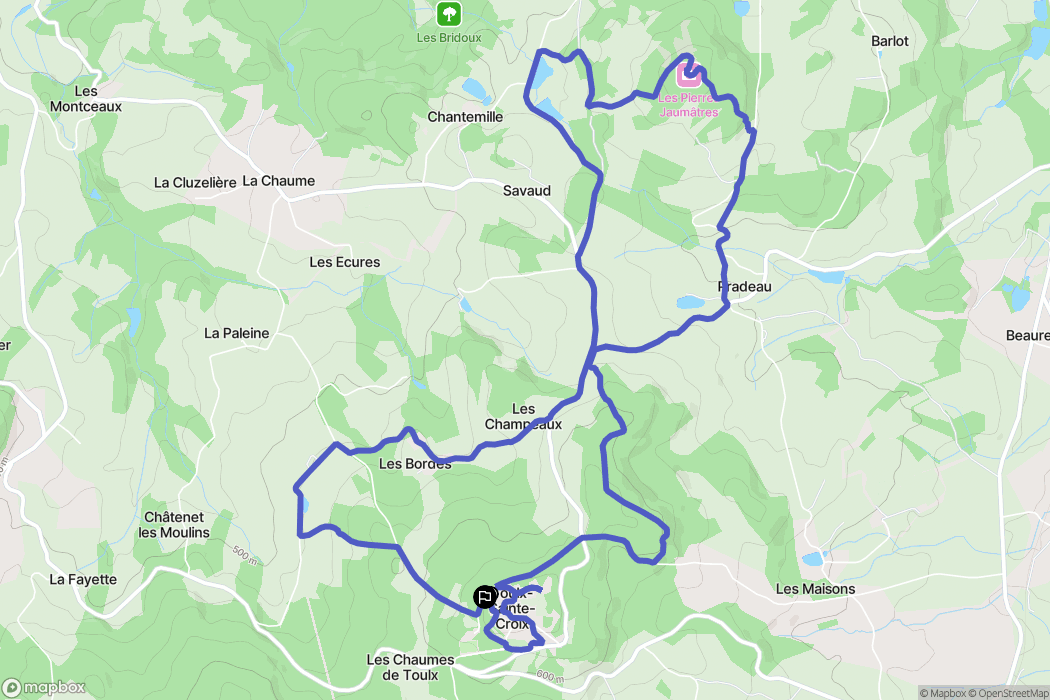 Toulx-Sainte-Croix: routekaart voor buitenactiviteiten - France