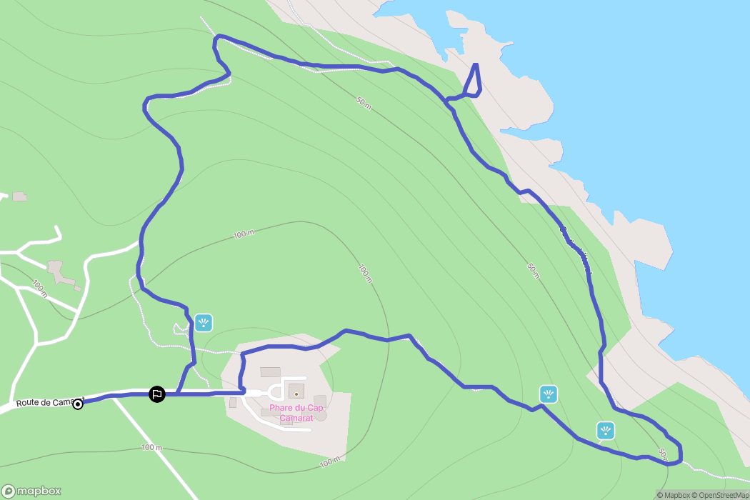 Ramatuelle : carte du parcours de randonnée - France