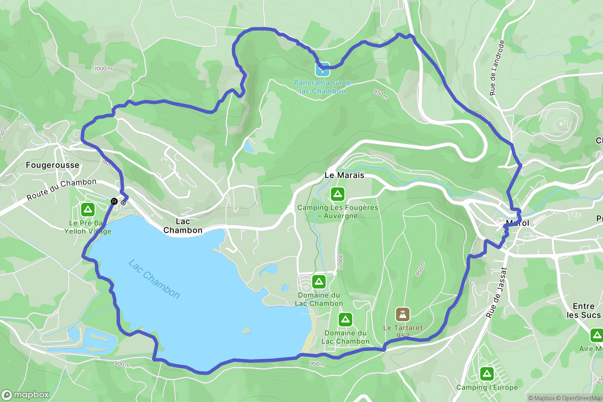 Chambon-sur-Lac: routekaart voor buitenactiviteiten - France
