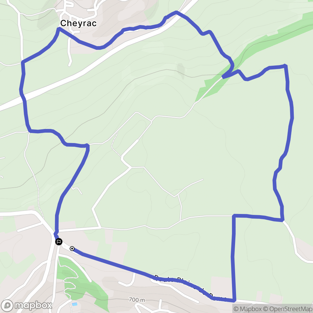 Aiguilhe : carte du parcours de randonnée - France