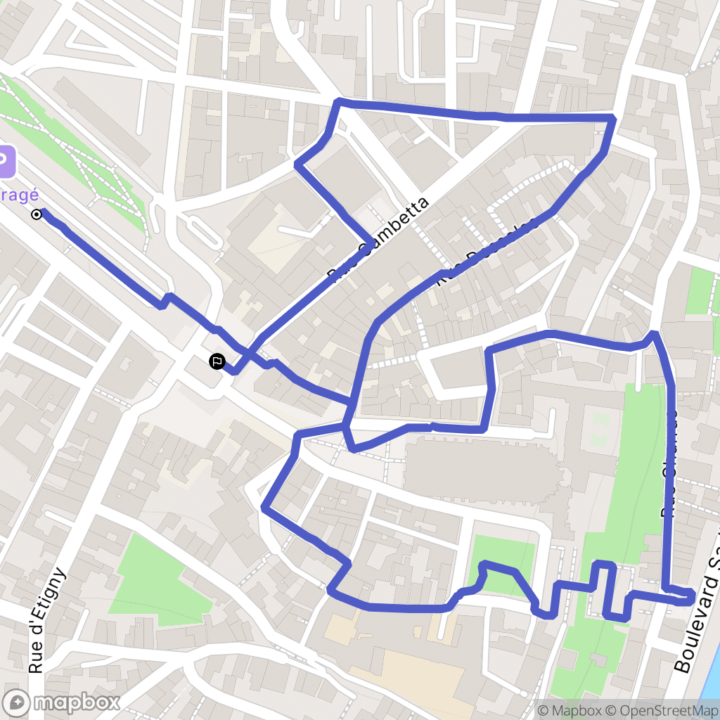 Auch : carte du parcours de randonnée - France
