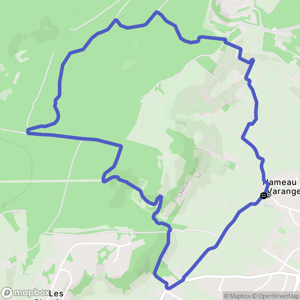 Givry : carte du parcours de randonnée - France