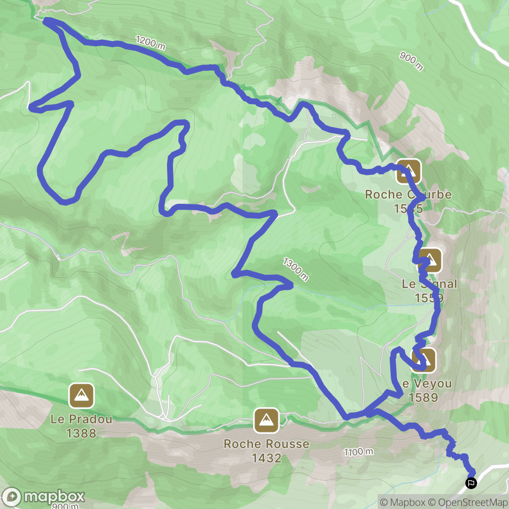 La Chaudière : carte du parcours de randonnée - France