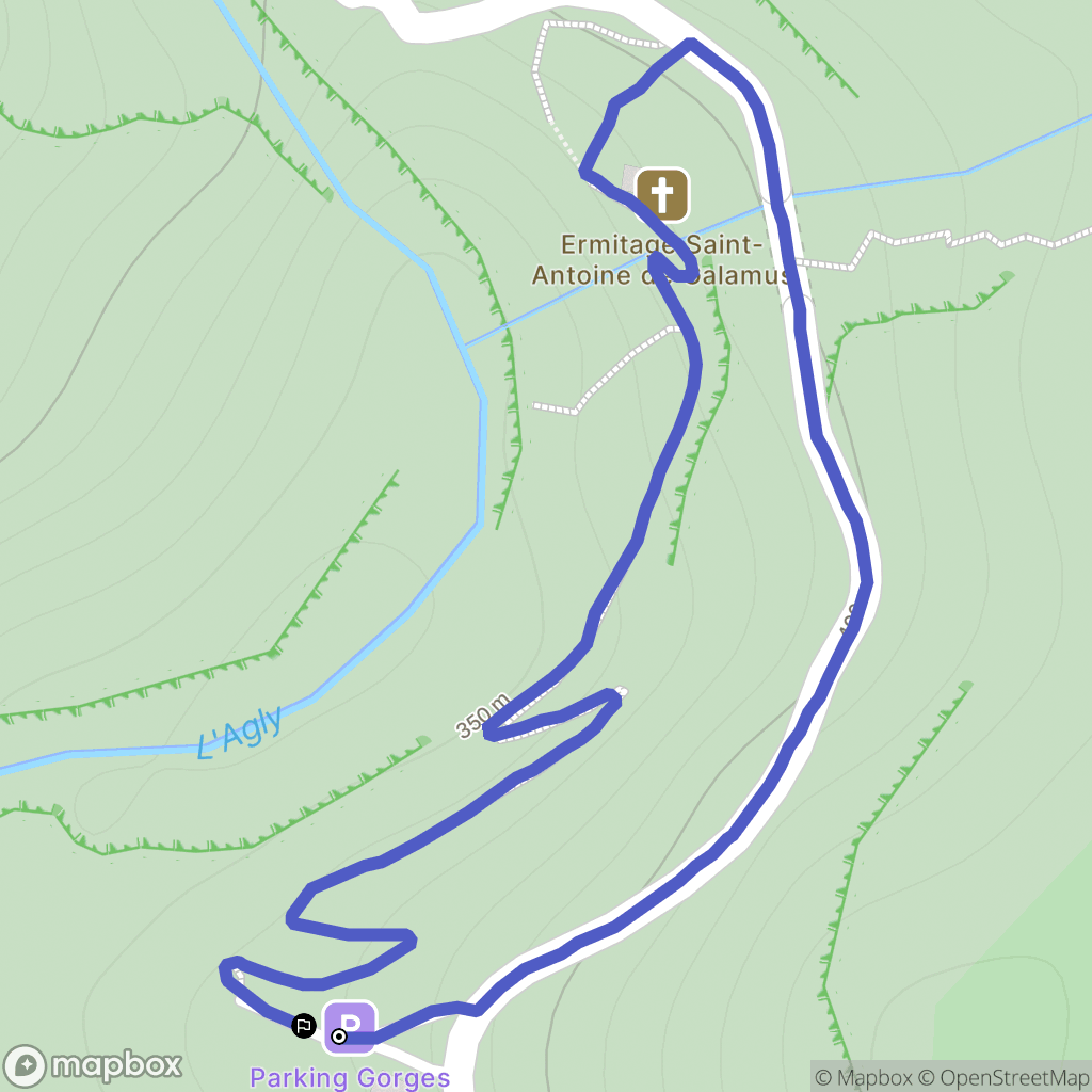 Saint-Paul-de-Fenouillet : carte du parcours de randonnée - France