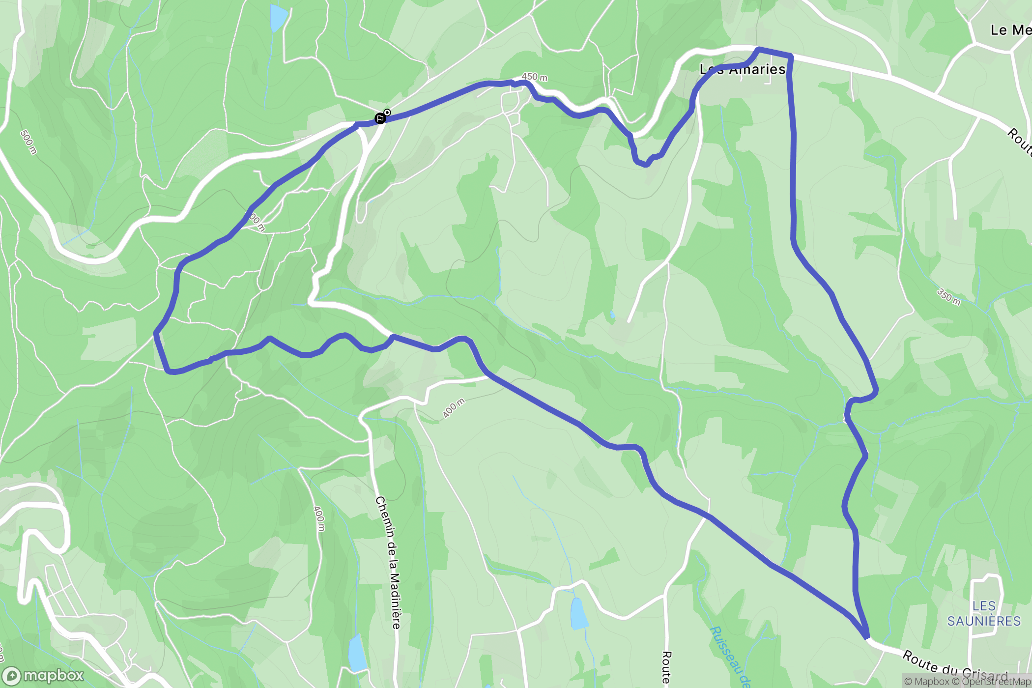 Saint-Romain-en-Gal : carte du parcours de randonnée - France