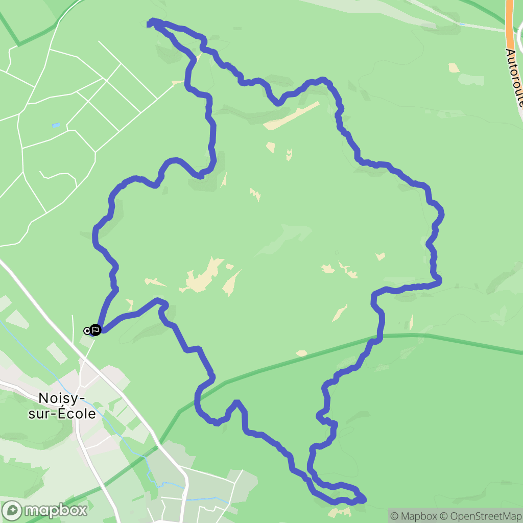 Noisy-sur-Ecole : carte du parcours de randonnée - France