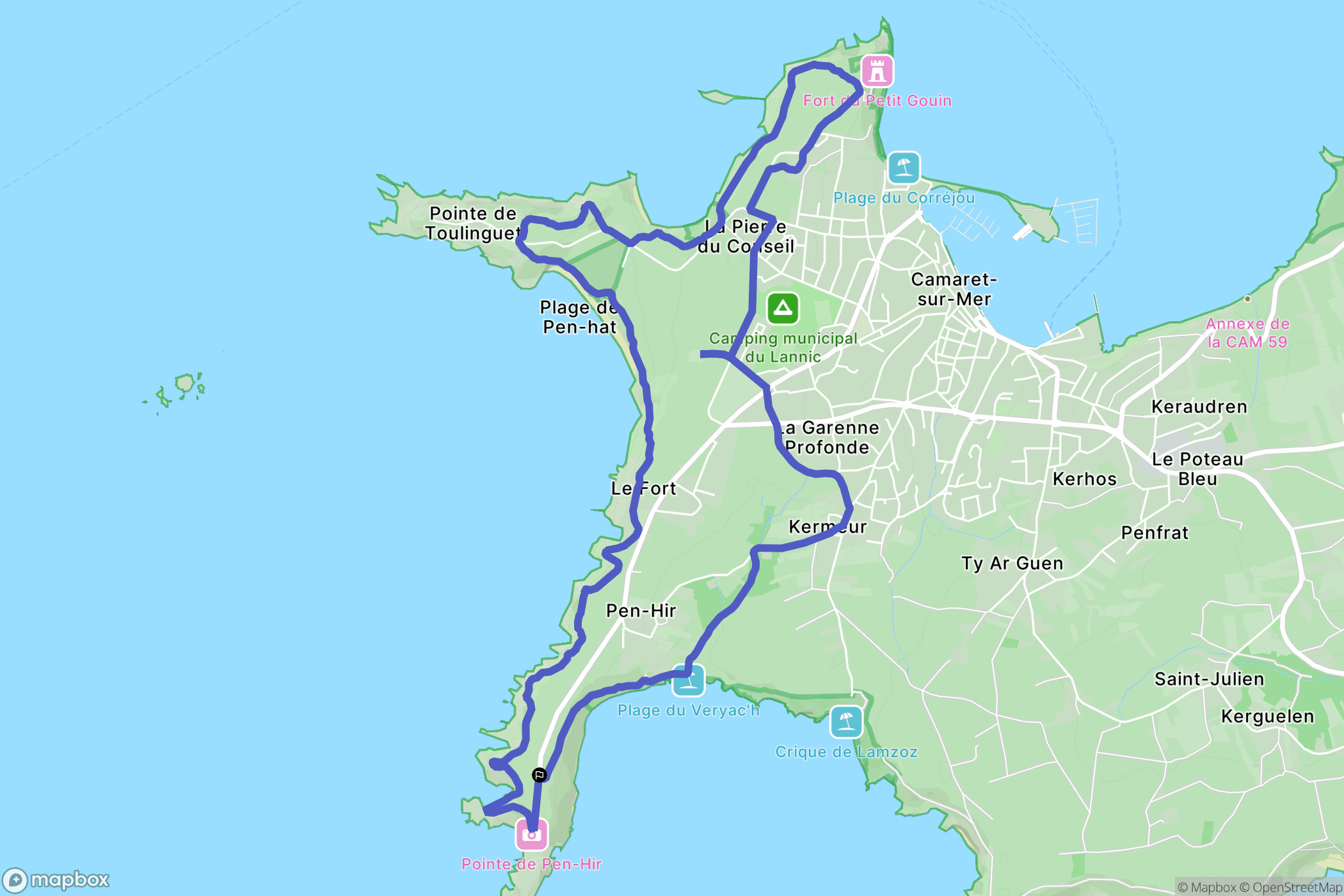 Camaret-sur-Mer: routekaart voor buitenactiviteiten - France