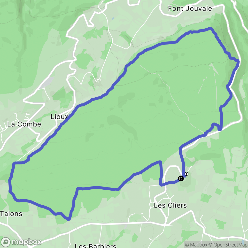 Saint-Saturnin-lès-Apt : carte du parcours de randonnée - France
