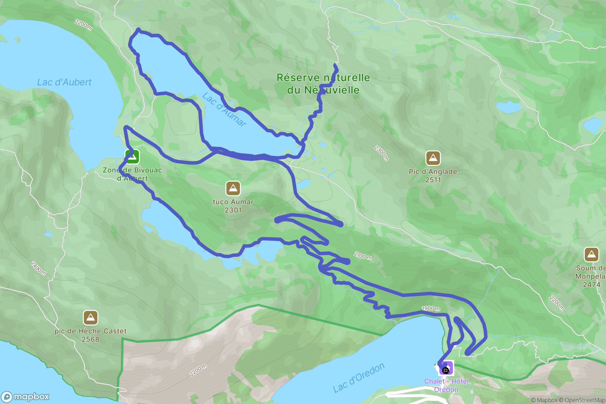 Aragnouet: routekaart voor buitenactiviteiten - France