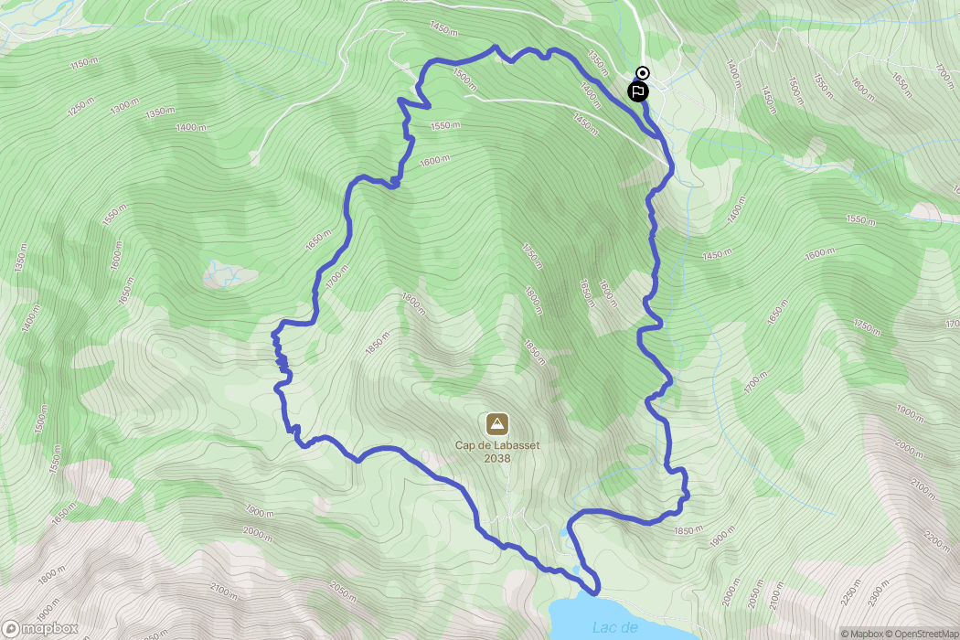 Bagnères-de-Bigorre : carte du parcours de randonnée - France