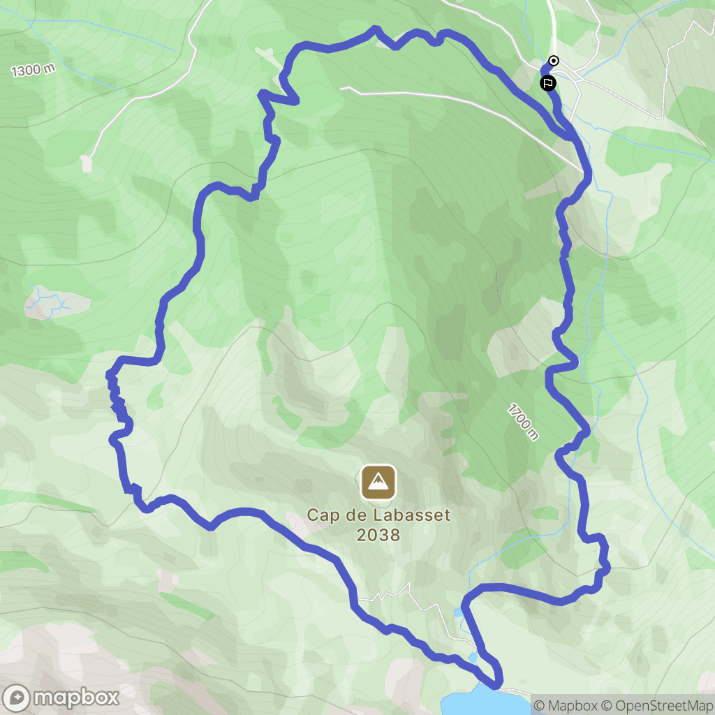 Bagnères-de-Bigorre : carte du parcours de randonnée - France