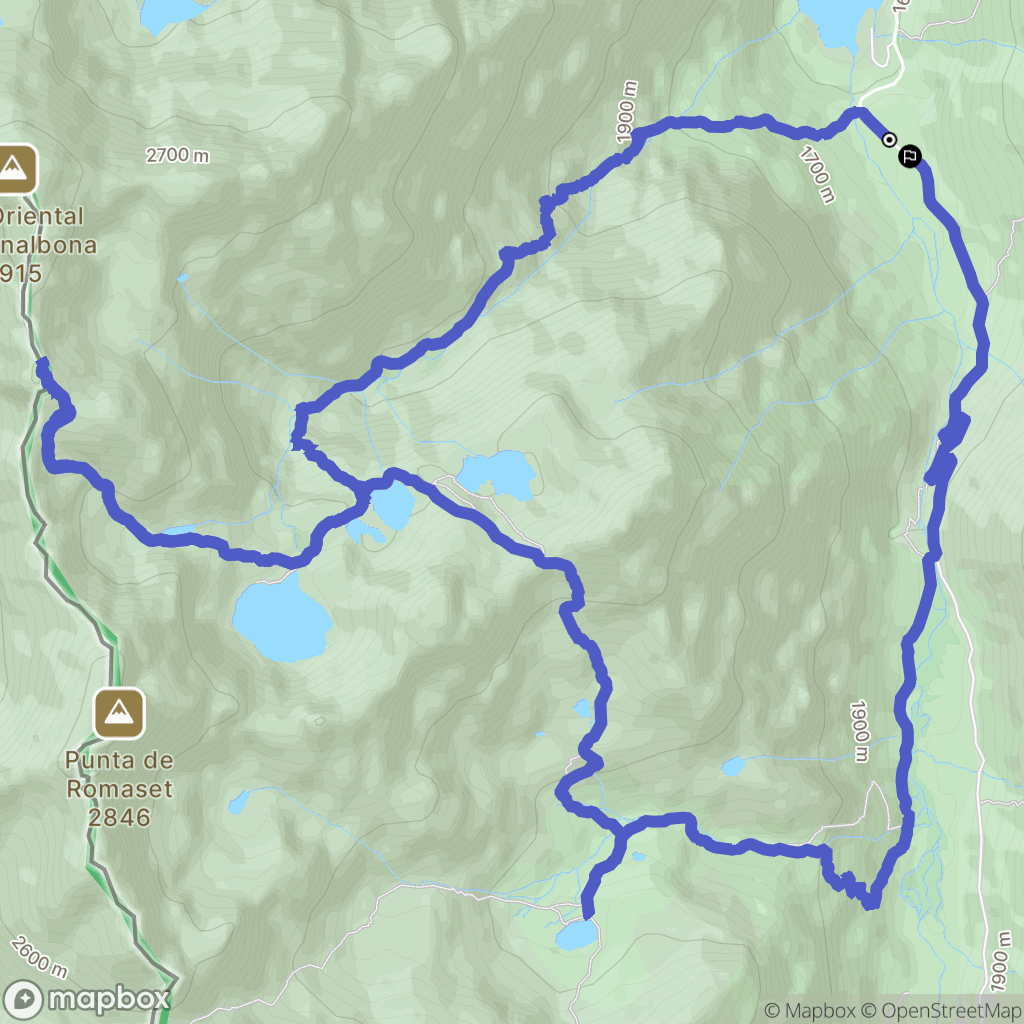 Auzat : carte du parcours de randonnée - France