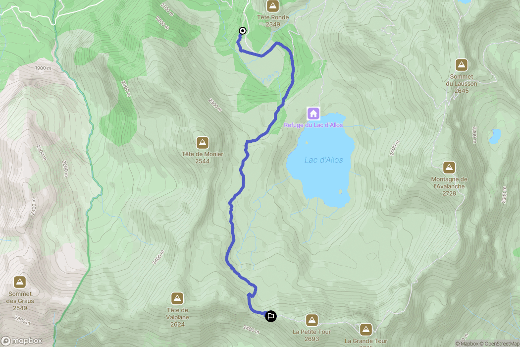 Allos: routekaart voor buitenactiviteiten - France