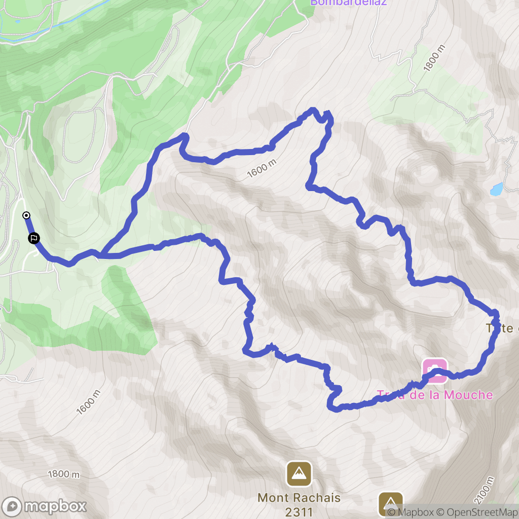La Clusaz : carte du parcours de randonnée - France
