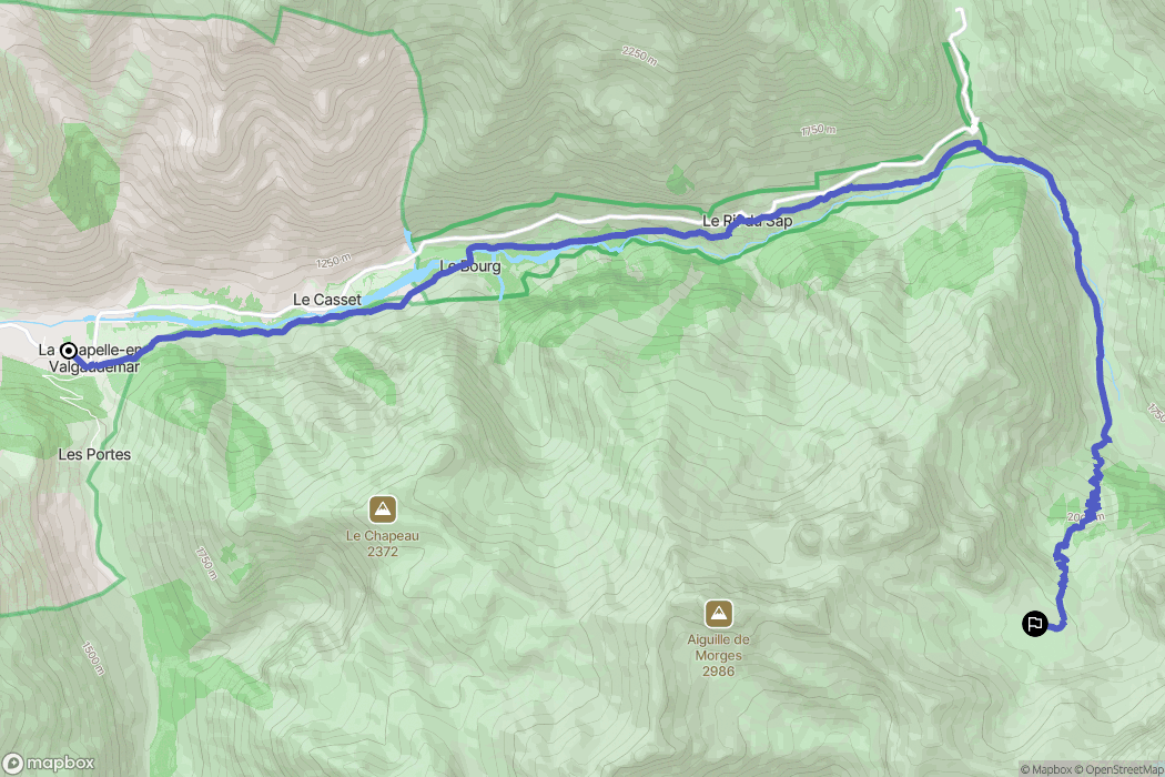 La Chapelle-en-Valgaudémar: routekaart voor buitenactiviteiten - France