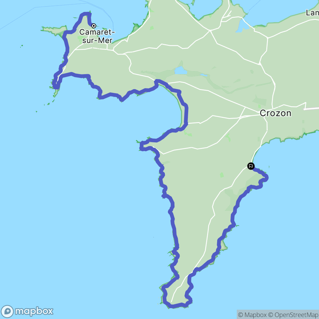 Camaret-sur-Mer : carte du parcours de randonnée - France