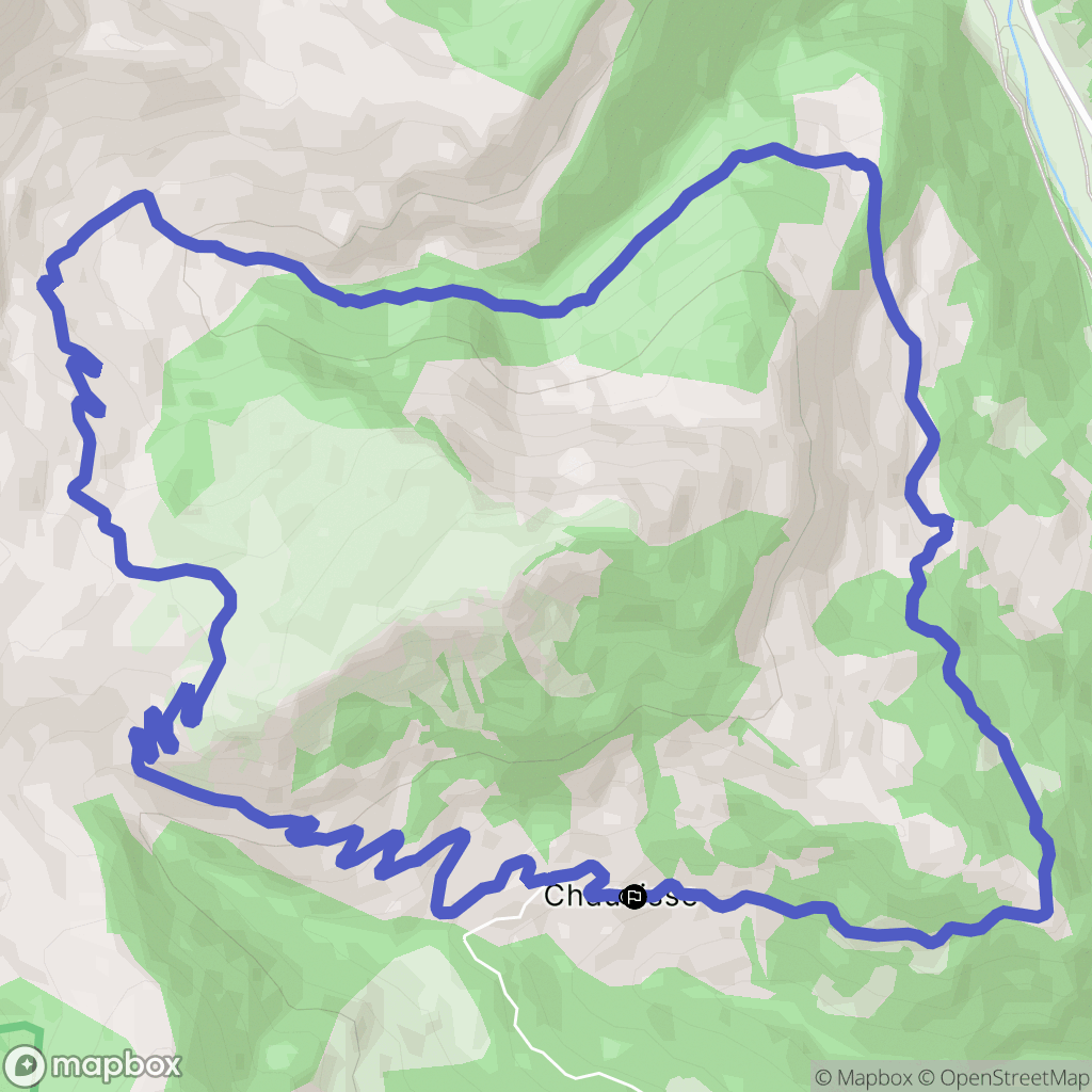 Chaucisse, Saint-Nicolas-la-Chapelle : carte du parcours de randonnée - France