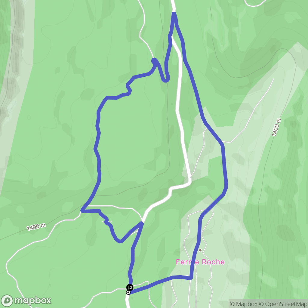 Saint-Martin-en-Vercors : carte du parcours de randonnée - France