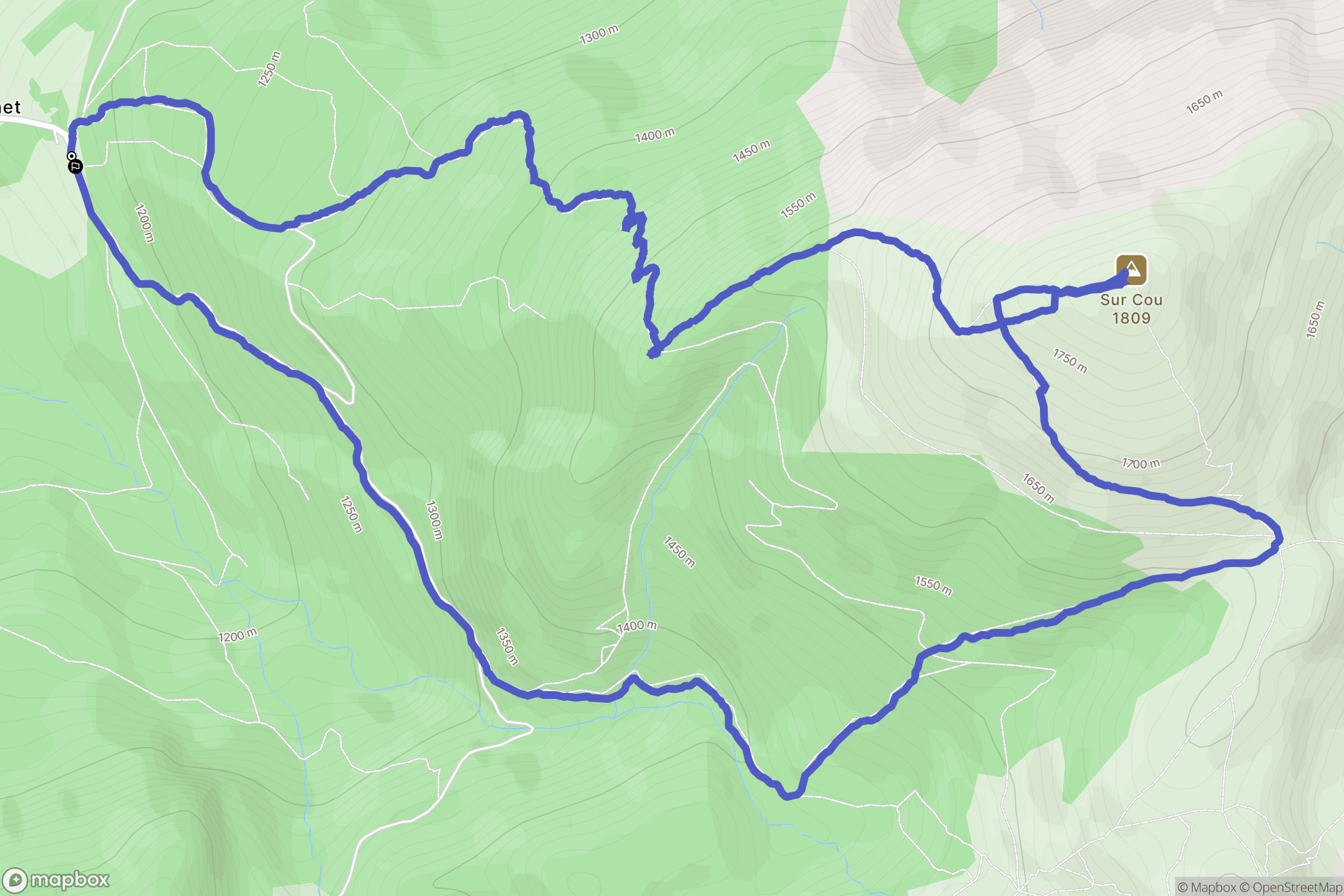 La Roche sur Foron : carte du parcours de randonnée - France