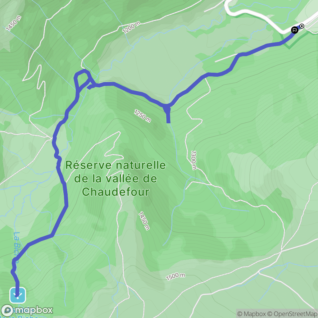 Chambon-sur-Lac : carte du parcours de randonnée - France
