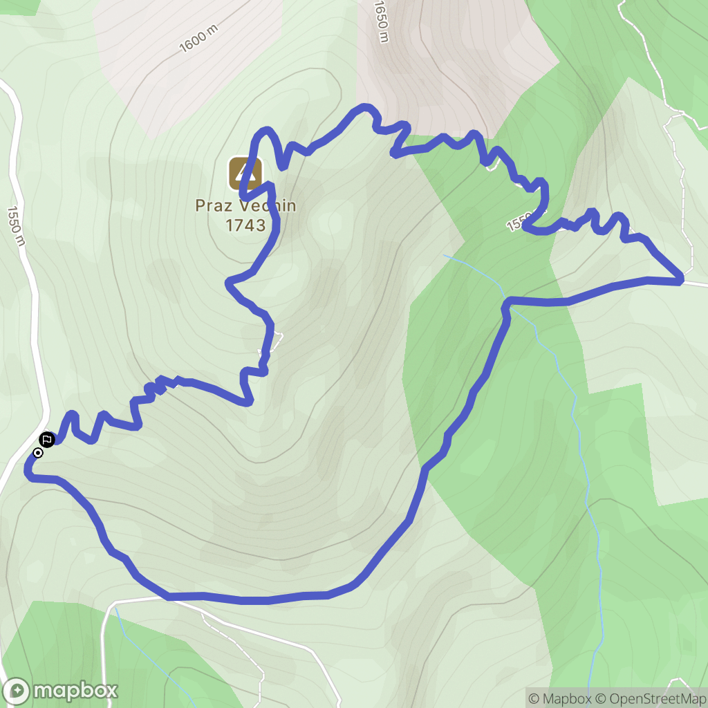 Ugine : carte du parcours de randonnée - France