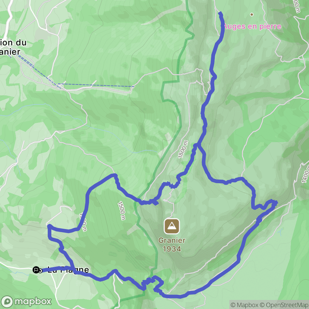 La Plagne, Entremont-le-Vieux : carte du parcours de randonnée - France