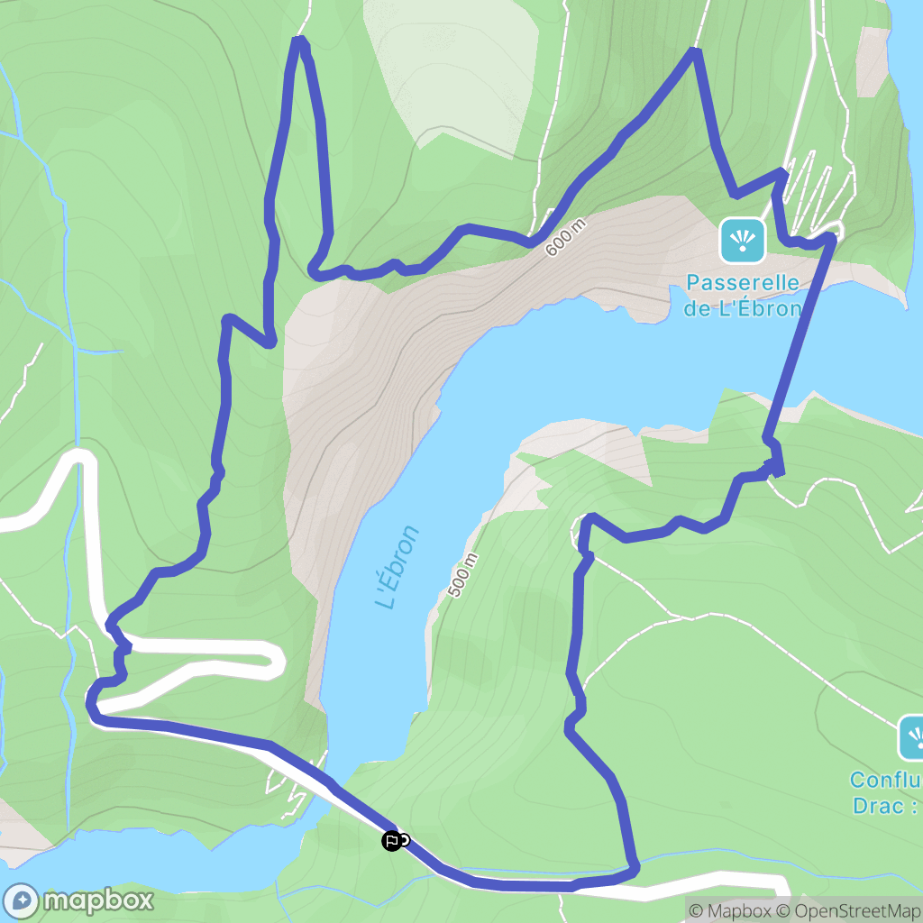 Lavars : carte du parcours de randonnée - France