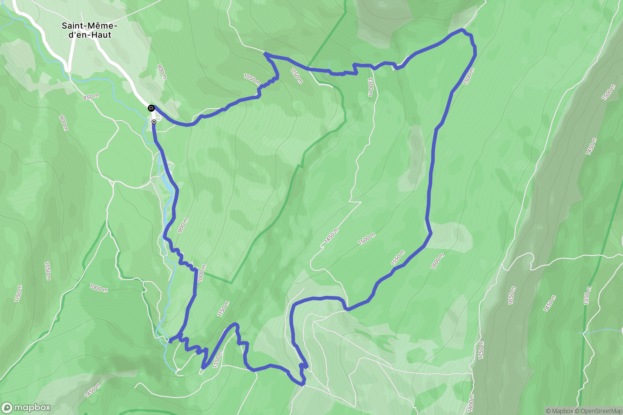 Saint-Pierre-d'Entremont : carte du parcours de randonnée - France