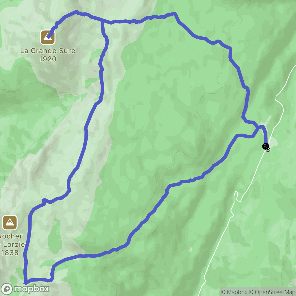 Proveysieux : carte du parcours de randonnée - France
