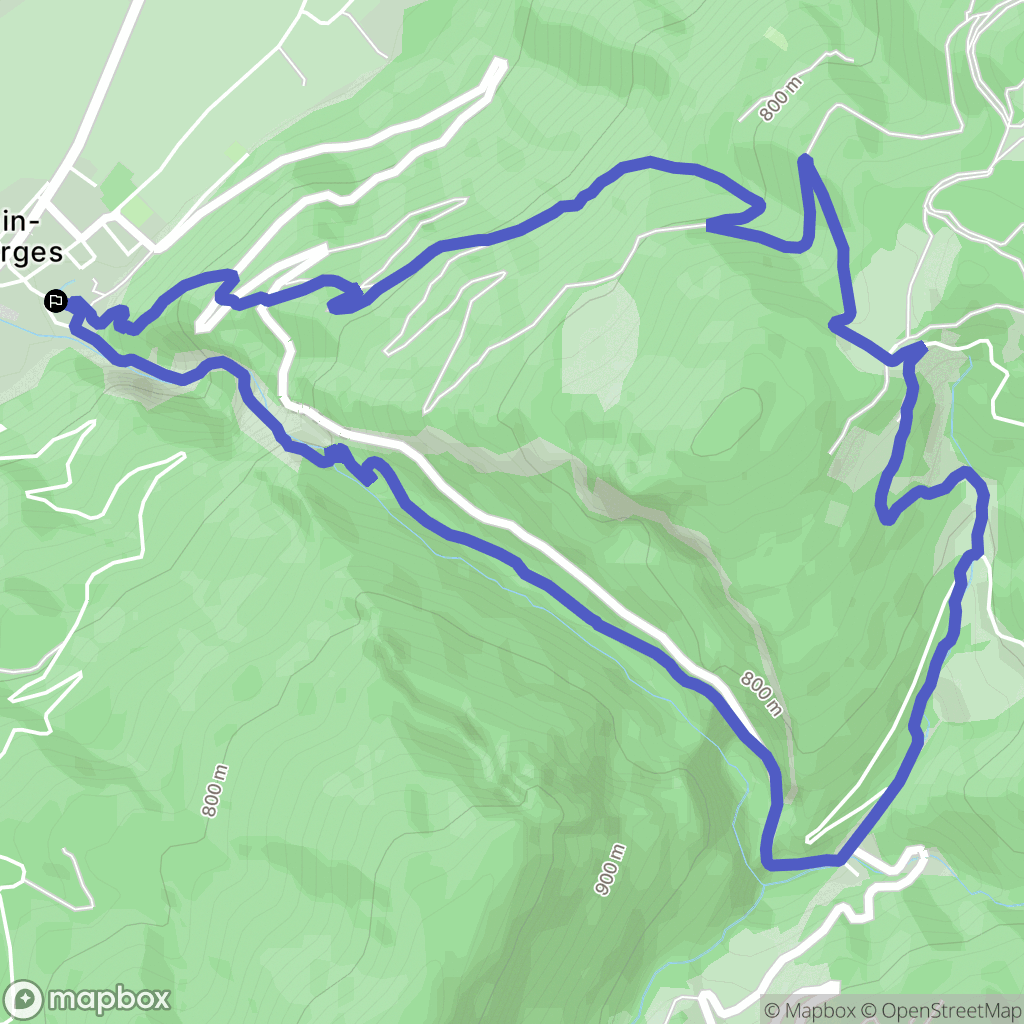 Cognin-Les-Gorges : carte du parcours de randonnée - France