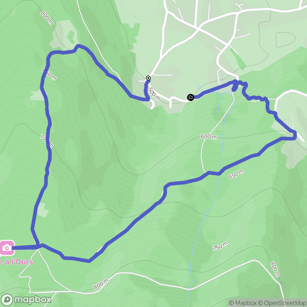 Faverges : carte du parcours de randonnée - France